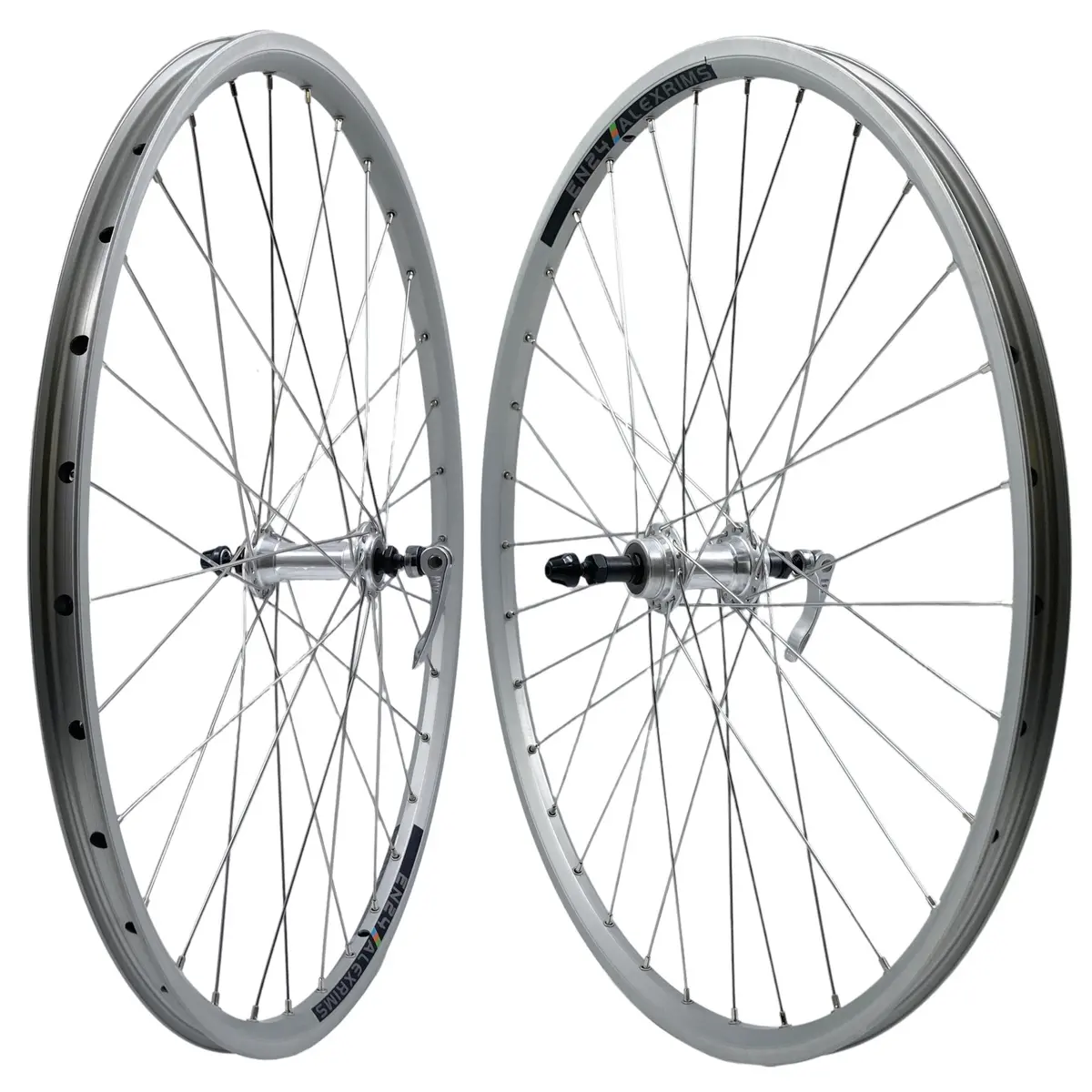 Alex En24 26-Inch 9X100 Front 10X135 Rear Qr Freewheel Type Wheelset Silver 1