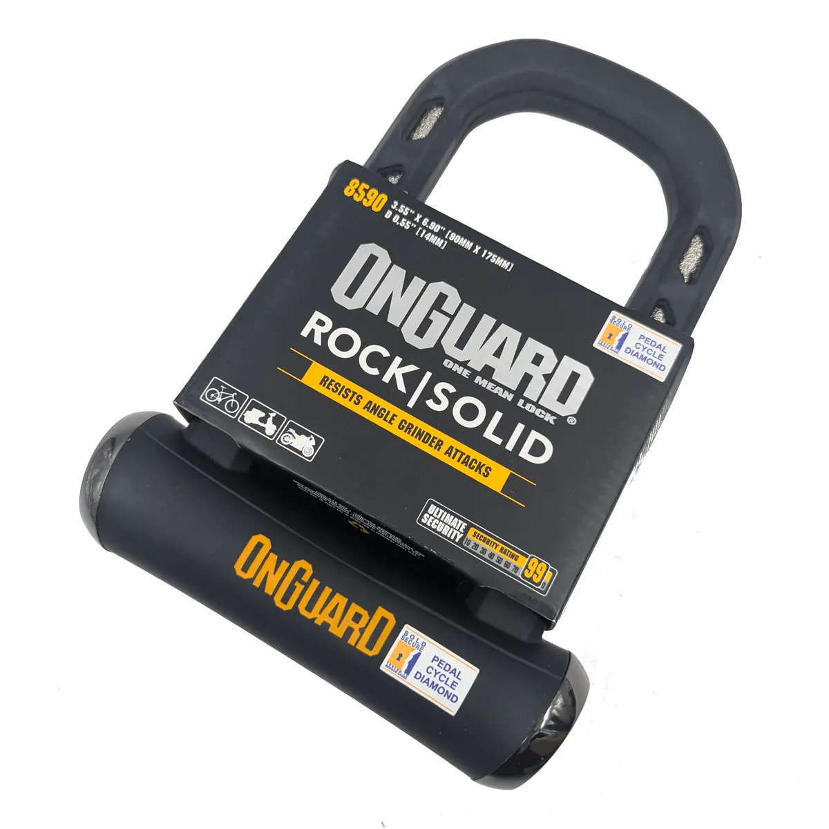 Onguard 8590 Rocksolid Grinder-Resistant U-Lock 1