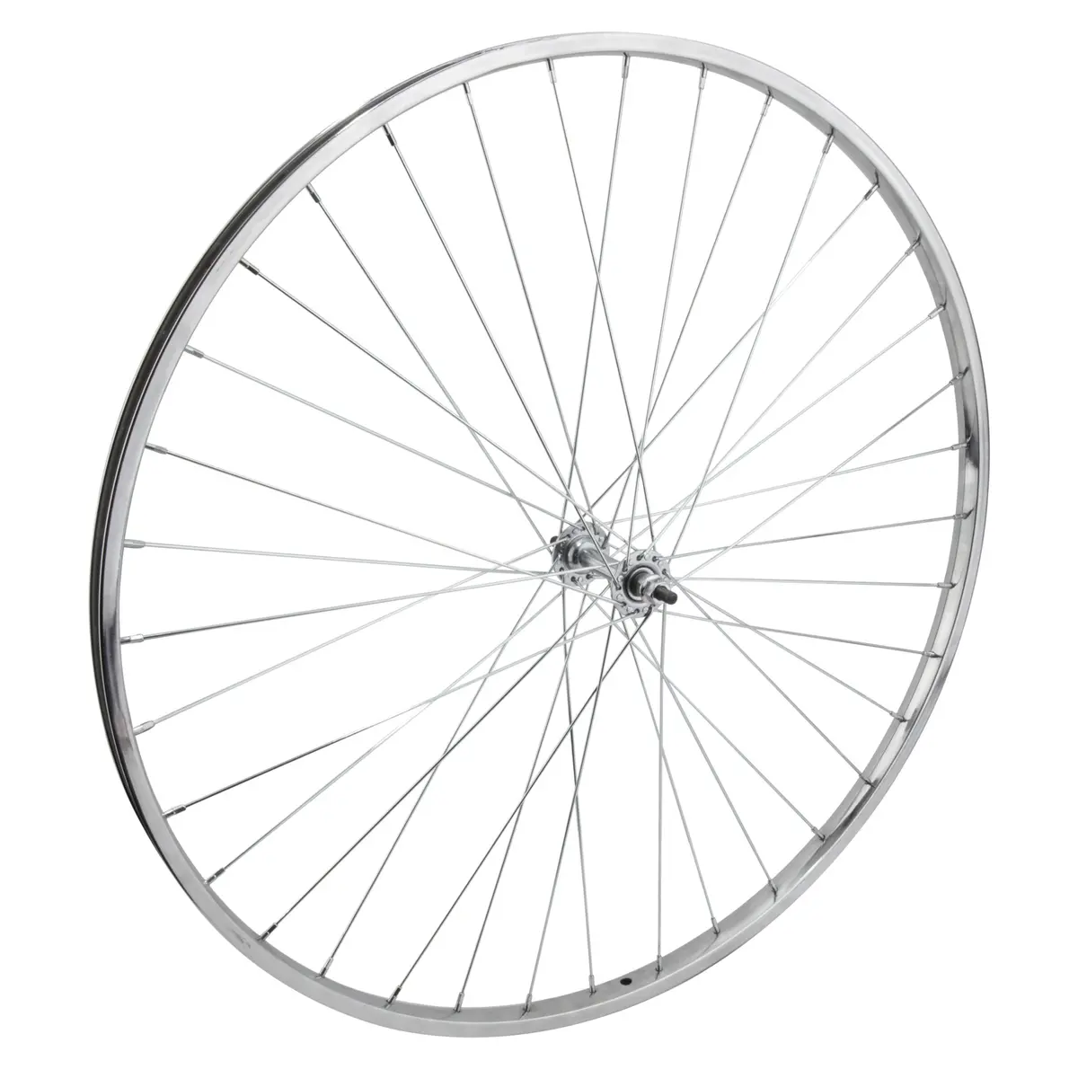 Wheelmaster 27 Inch Classic Chrome Bolt-On Steel Bike Front Wheel 1