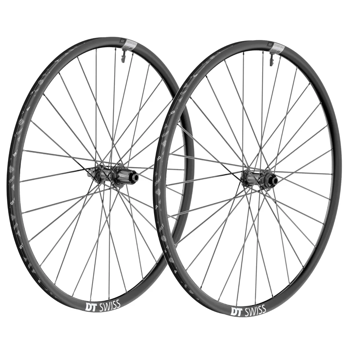 Dt Swiss He1800 Spline 700C 12X100 Front 12X142 Rear Ta Dt370 Hg12 Tubeless Centerlock Wheelset 1
