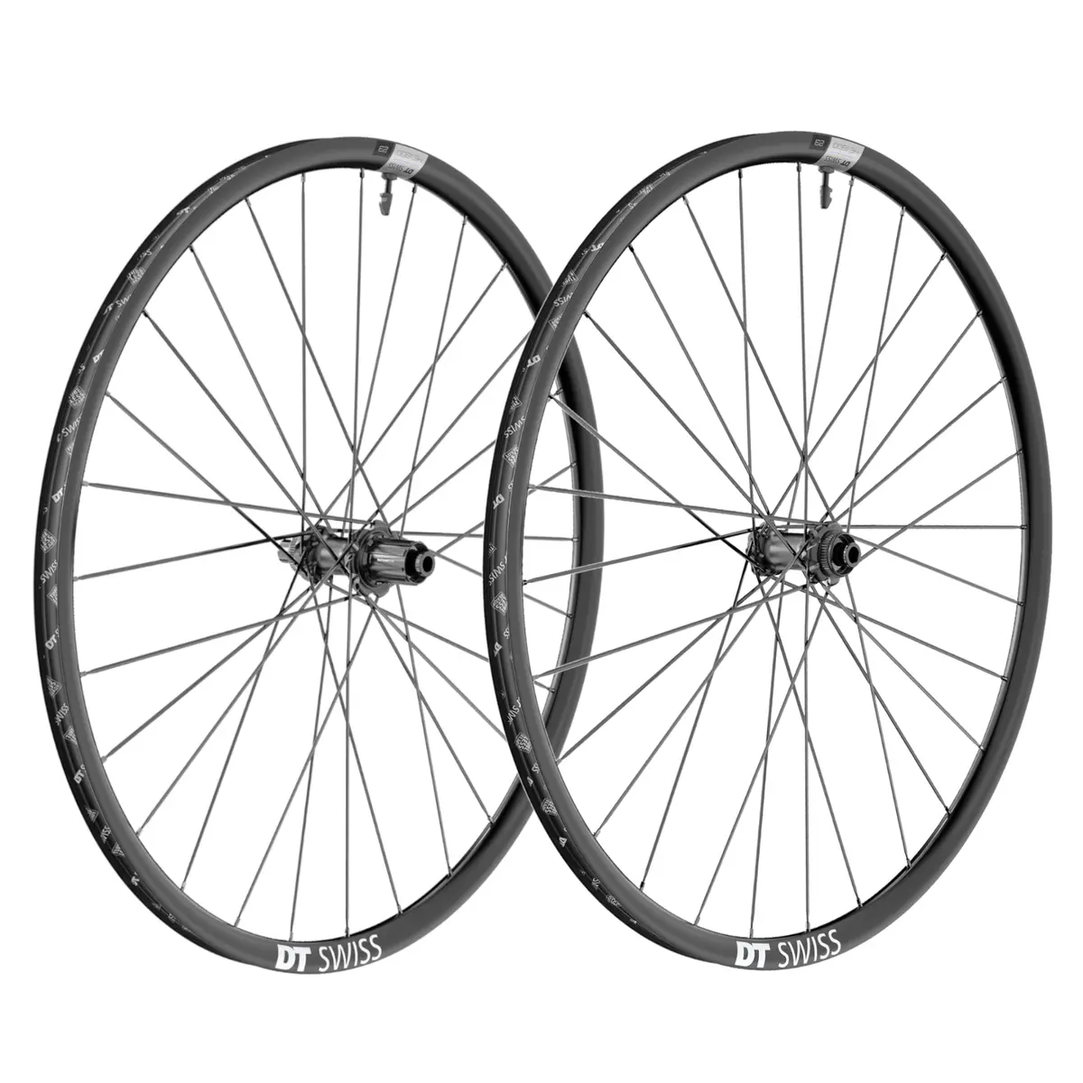 Dt Swiss He1800 Spline 700C 12X110 Front 12X148 Boost Rear Ta Dt370 Hg12 Tubeless Centerlock Wheelset 1
