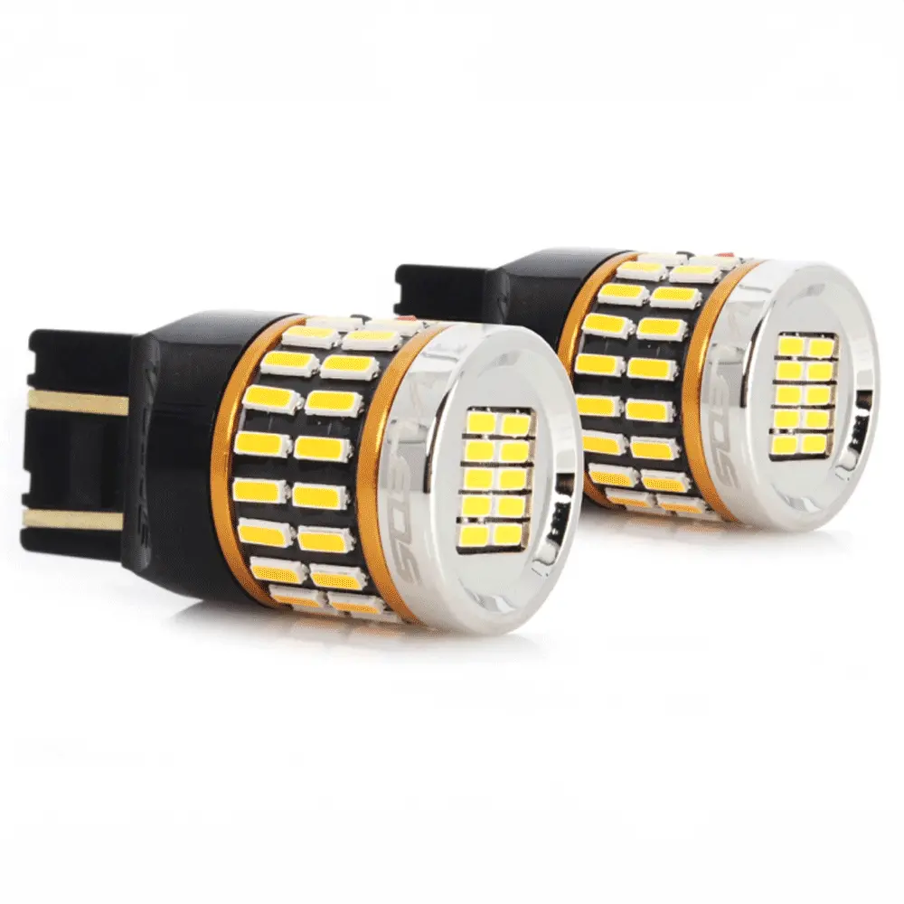Vleds - 50 Series High Visibility Amber Led Turn Signal Bulbs 7443 7443Ck 7440 + Resistors 1