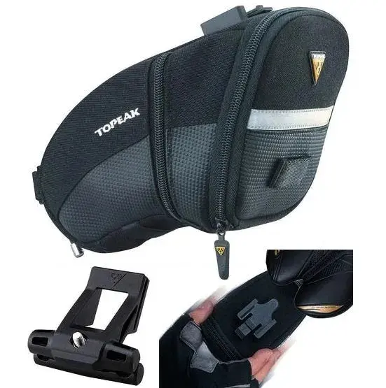 Topeak Tc2252b Aero-Wedge Pack Medium W/Fixer-25 Black 1