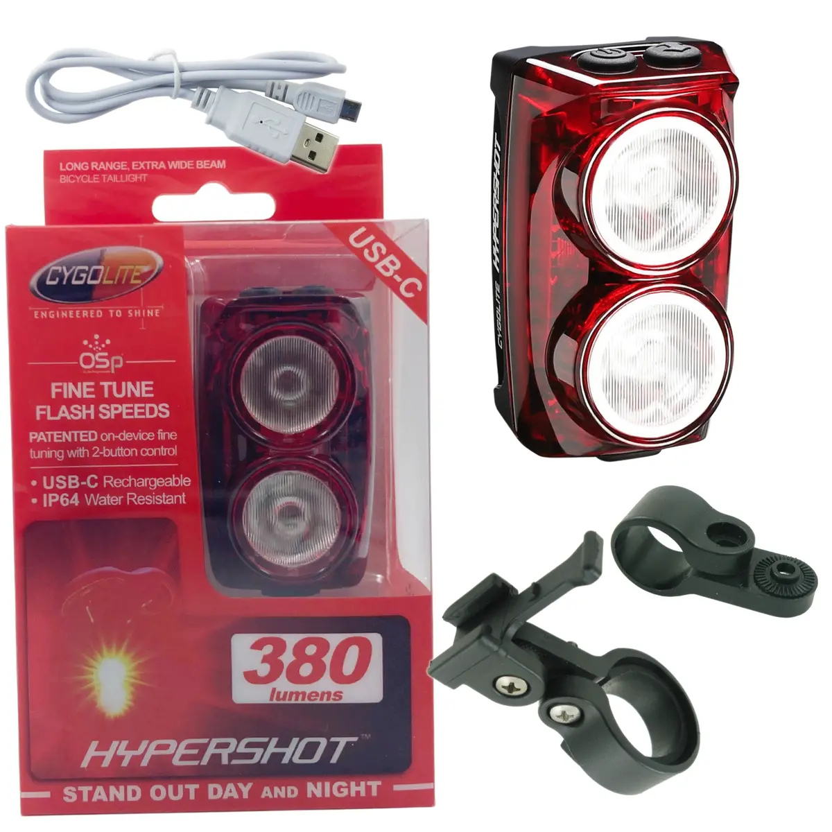 Cygolite Hypershot 380 Lumen Usb Tail Light 1