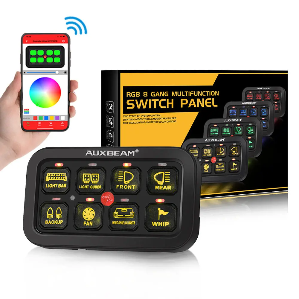 Auxbeam - Ar-800 Multifunction Rgb Switch Panel With Bluetooth Controlled 1