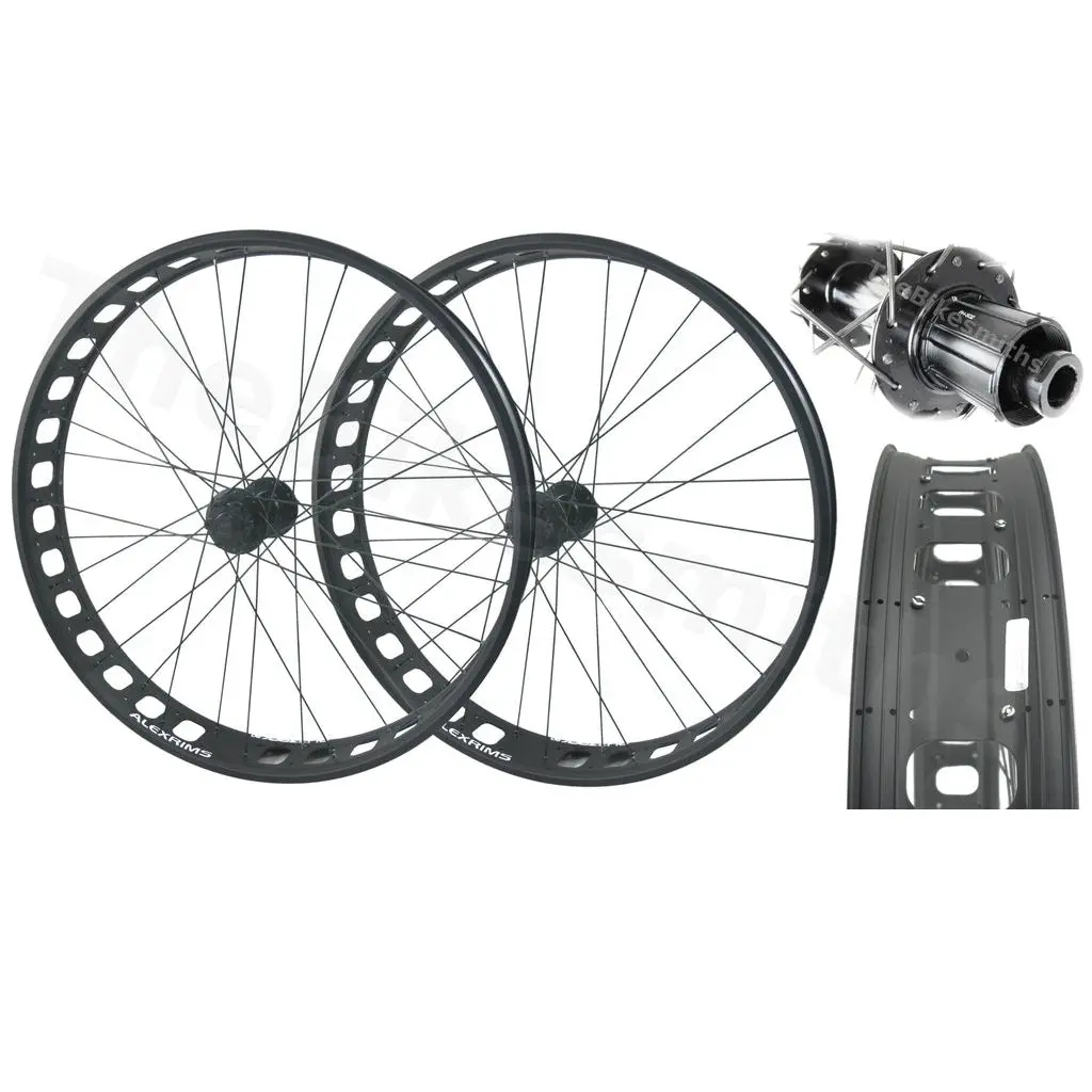 Alex Blizzerk 90 26-Inch  15X150 Front 12X197 Rear Ta Fat Bike Wheelset Tubeless Ready 1