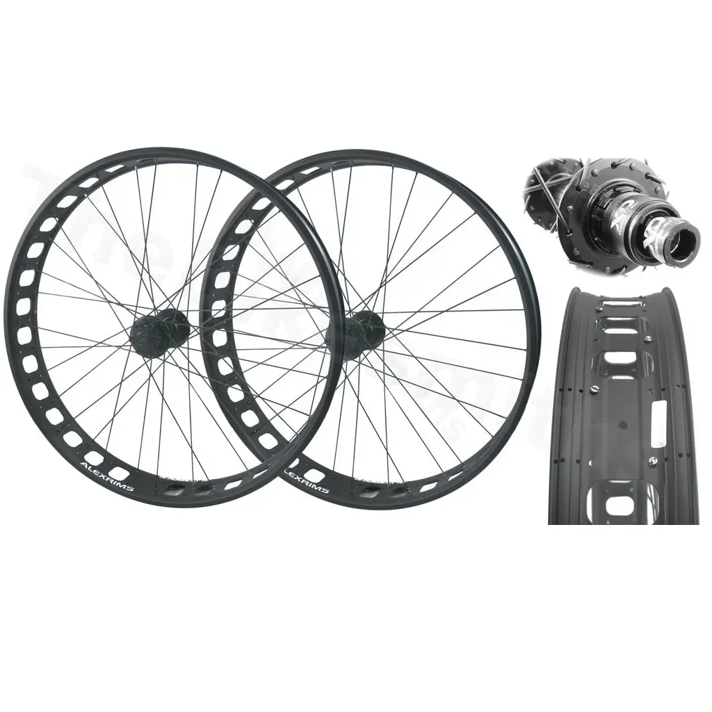 Alex Blizzerk 90 26-Inch  15X150 Front 12X197 Rear Ta Fat Bike Wheelset Tubeless Ready 2