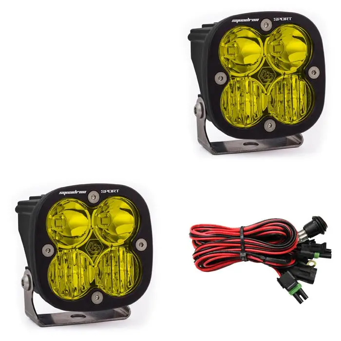 Baja Designs - Squadron Sport Black Led Auxiliary Light Pod Pair - Universal 4