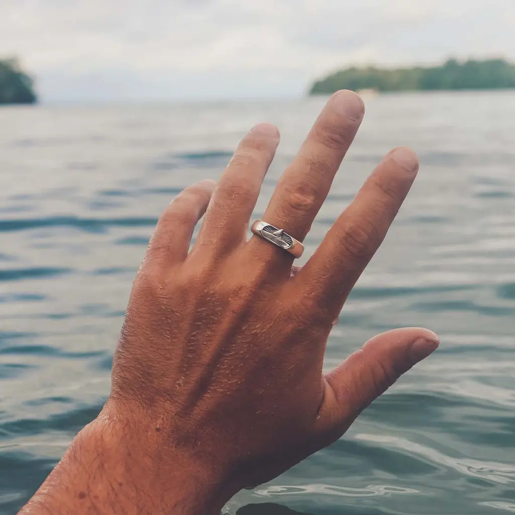 Shark Tracker Signet Ring 1
