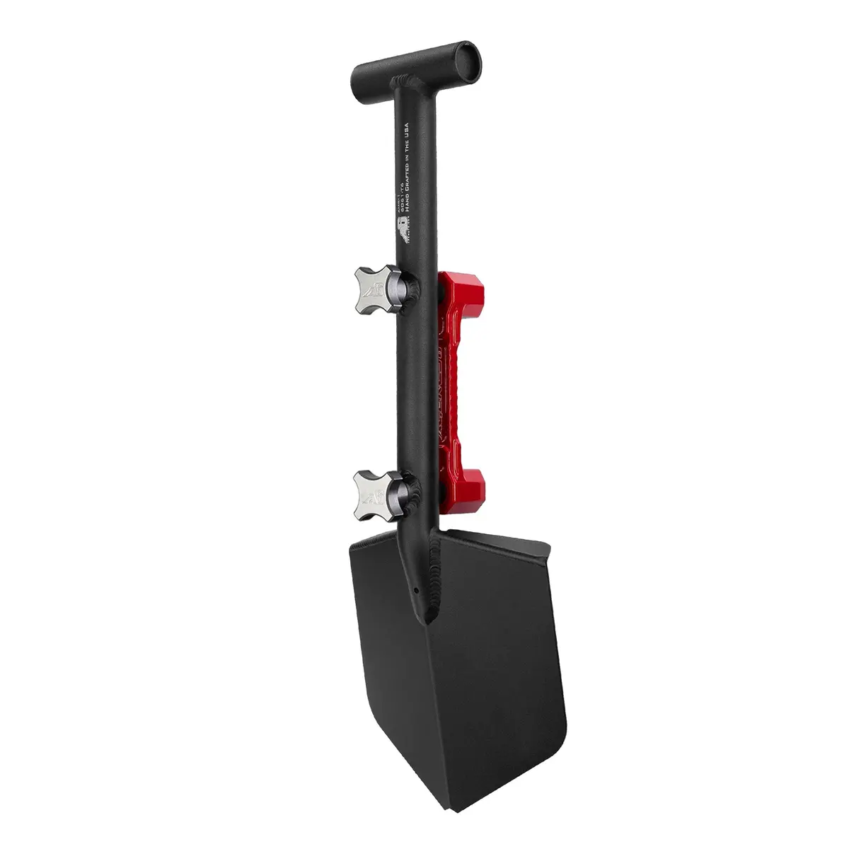 Agency 6 - Shovel / Mount Combo - Black Mini Shovel / Red Ssm With Knobs 1