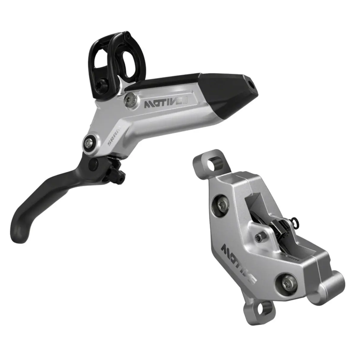 Sram Motive Ultimate Disc Brake And Lever - Post Mount 4-Piston Aluminum Lever Body Carbon Blade Black/Silver A1 1