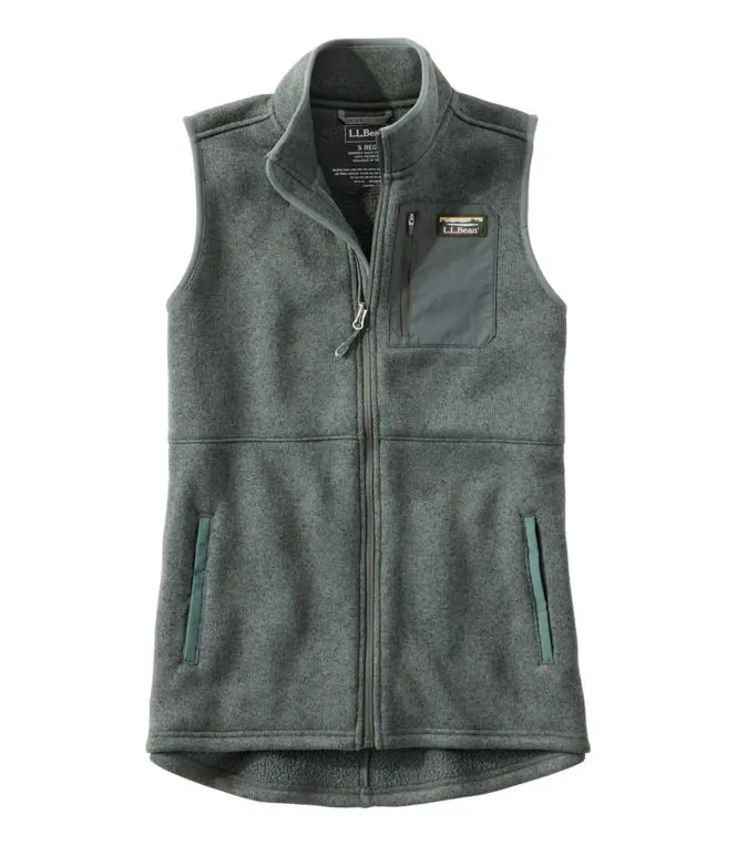 Bean's Sweater Fleece Long Vest Women's Regular 2