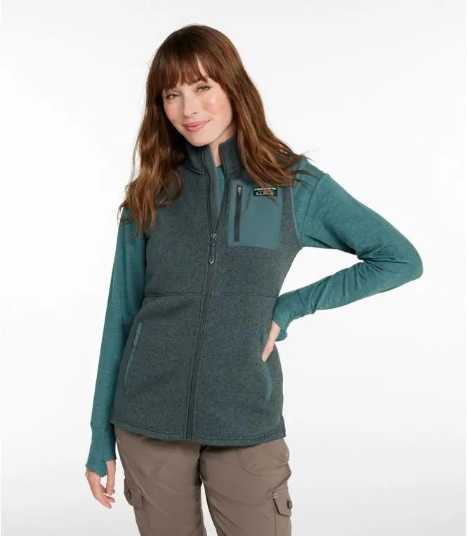 Bean's Sweater Fleece Long Vest Women's Regular 1
