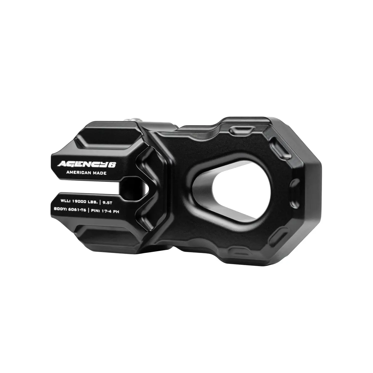 Agency 6 - Billet Winch Shackle - Black 1