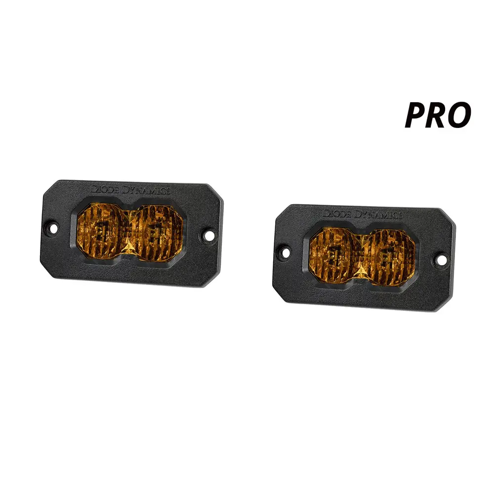 Diode Dynamics - C2 2.0 Yellow Pro Flush Mount Led Pod (Pair) 1