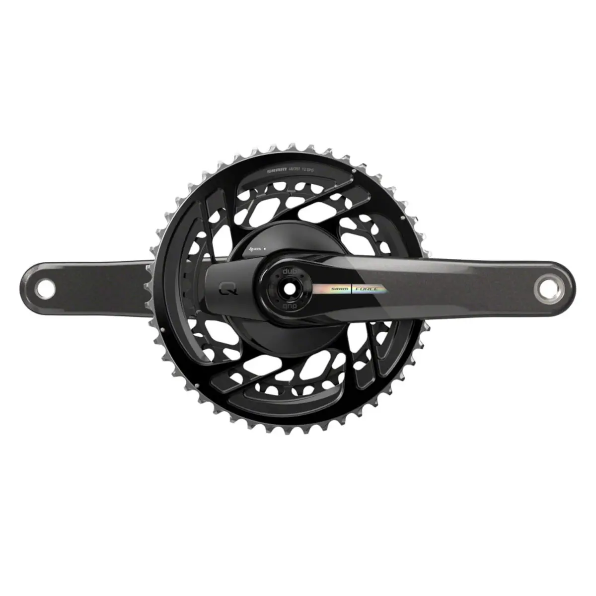 Sram Force Axs Power Meter Crankset - 2X 12-Speed, 48/35T, Direct Mount, Dub Spindle Interface, Iridescent Gray, D2 1