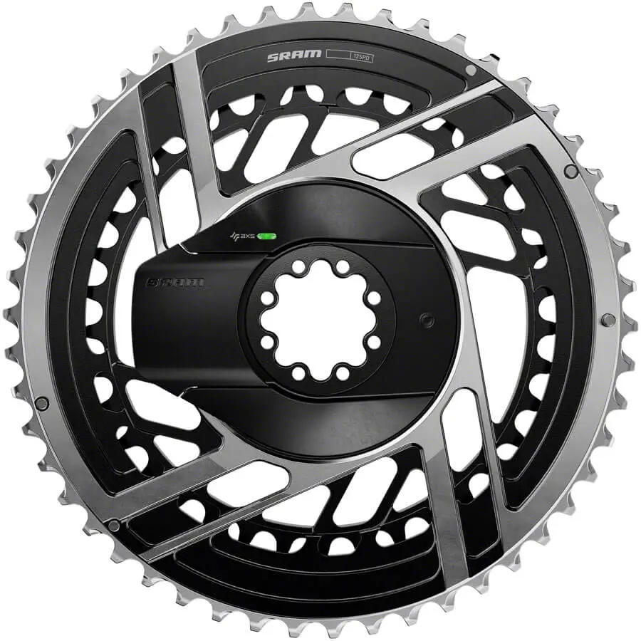 Sram Red Axs 2X Power Meter Chainring Kit - 2X12-Speed, 8-Bolt, Direct Mount, Black/Silver, E1 1