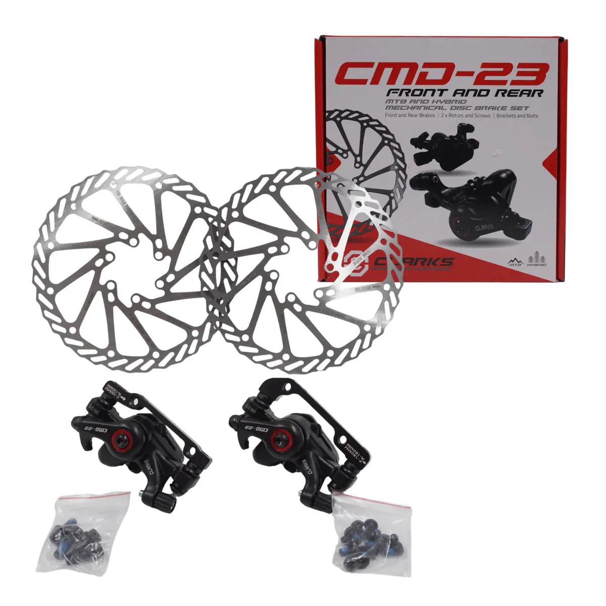 Clarks Cmd-23 Front And Rear 160Mm Mechanical Disc Brake Kit 1