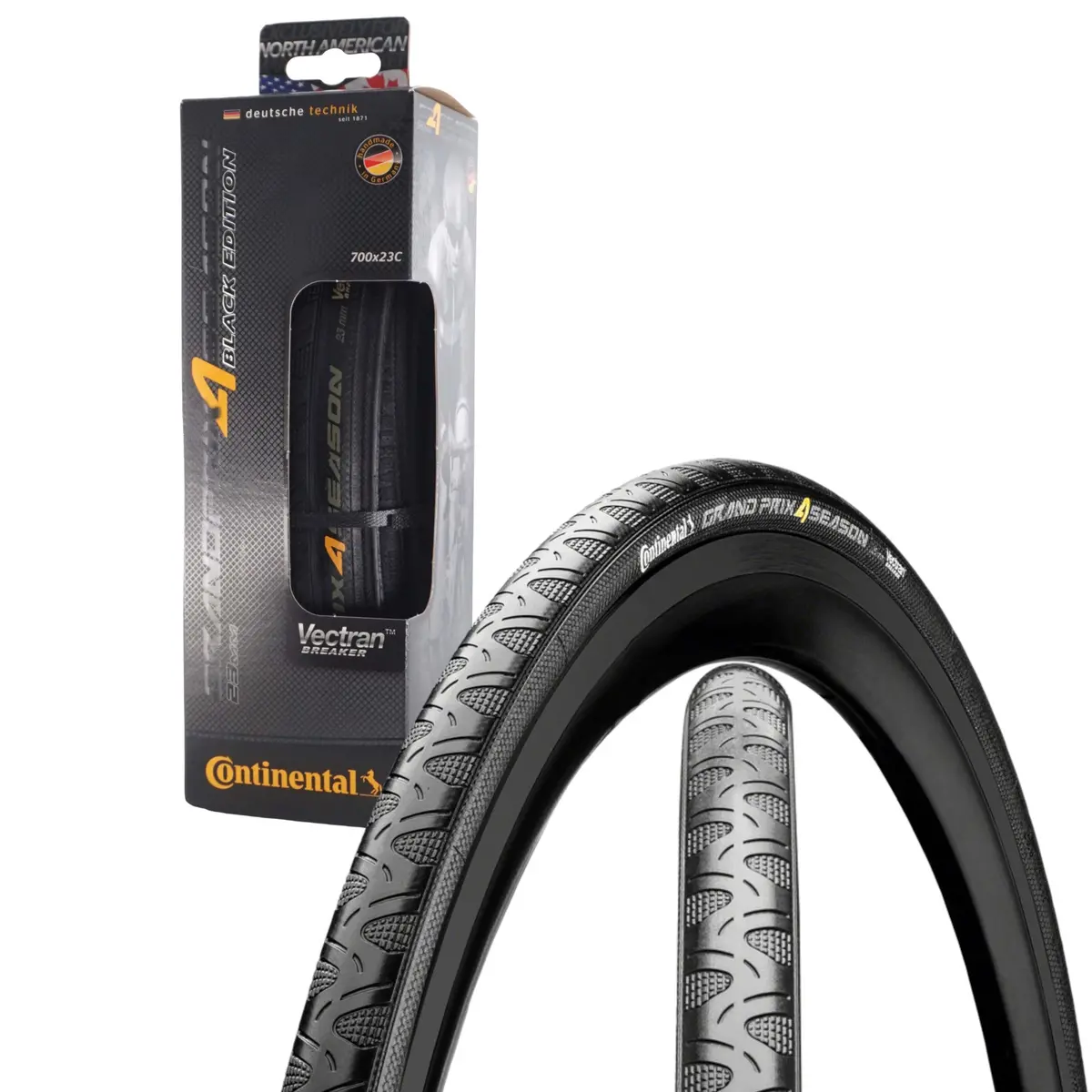 Continental Grand Prix Gp 4-Season Black Edition Duraskin 700X23 Folding Tire 1