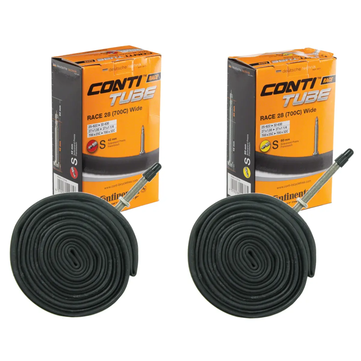 Continental Race 28 Presta Valve Tube 700X25-32 1
