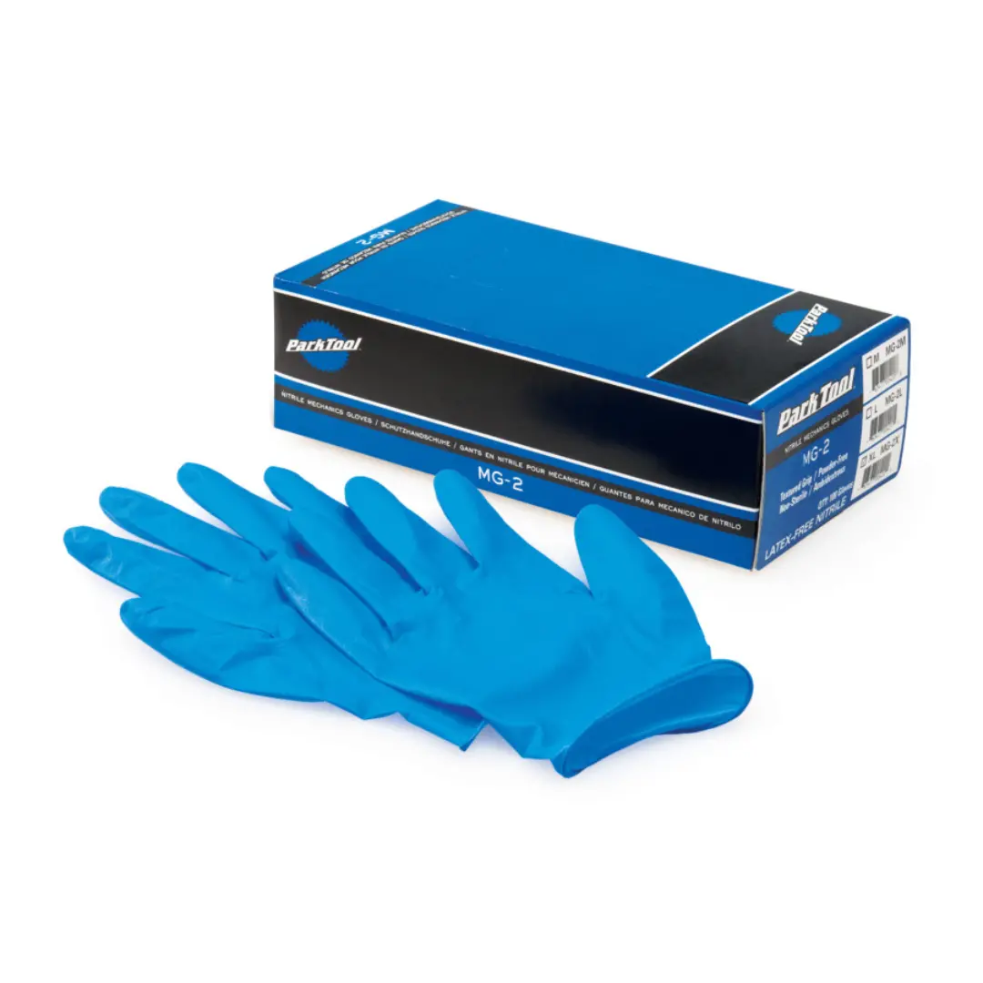 Park Tool Mg-2L Thick Nitrile Mechanics Gloves Large 100/Box 1