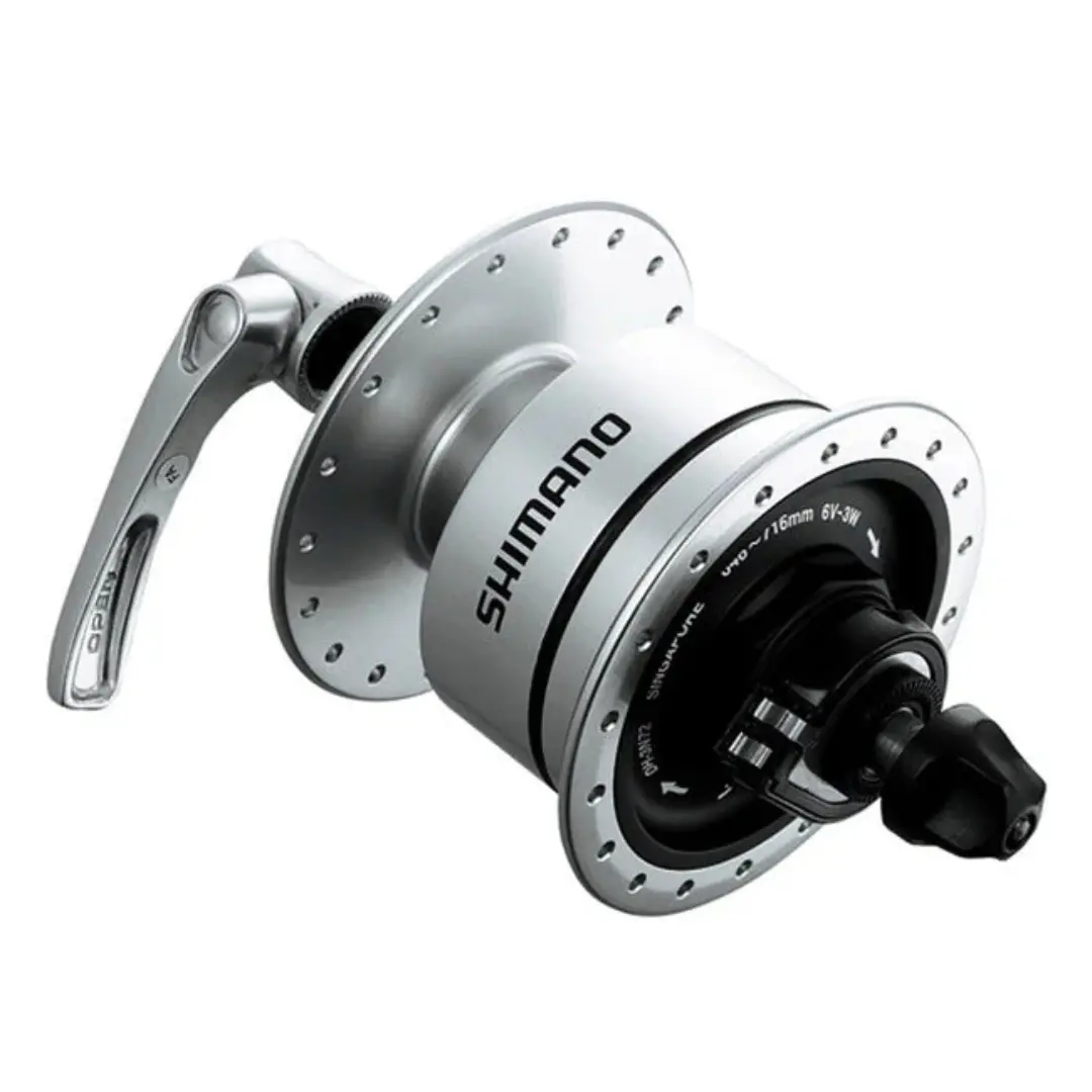 Shimano Dh3n72 Dynamo 6V3w 32H 9X100 Front Qr Hub Silver 1