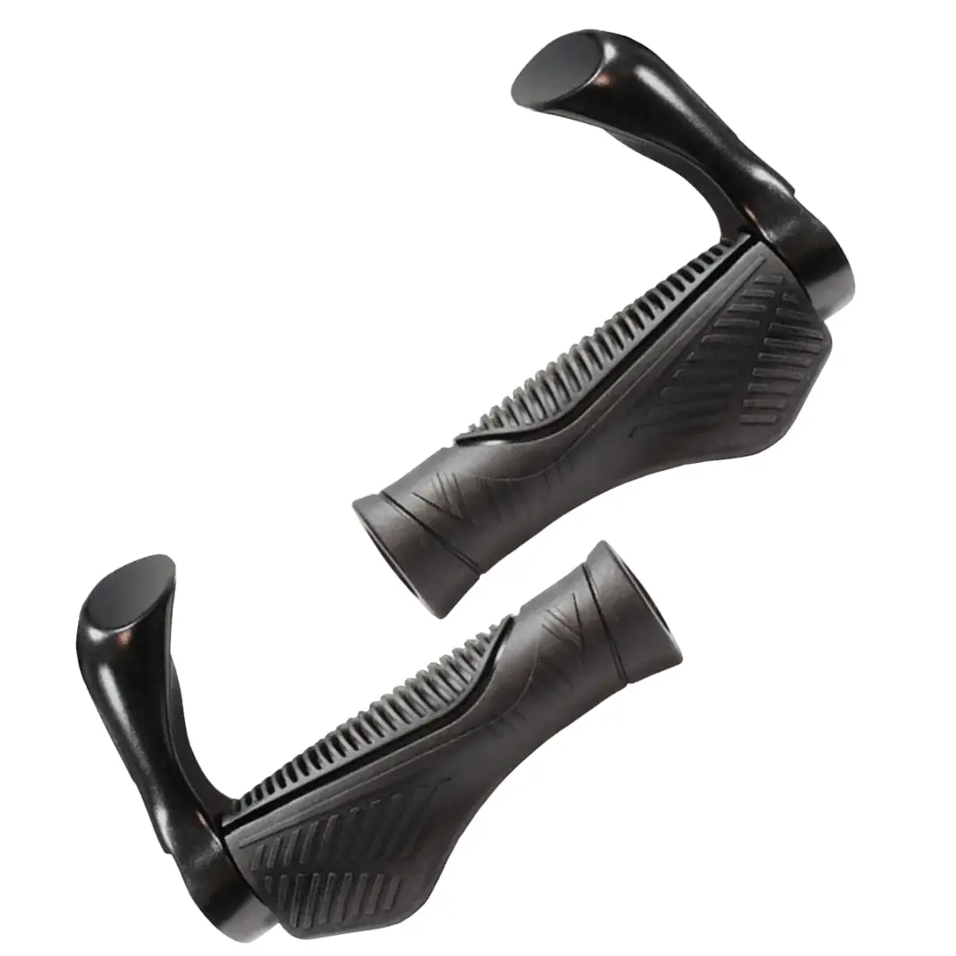 Hafny Hf652 Ergonomic Grips W/ Alloy Bar End Clamps 1