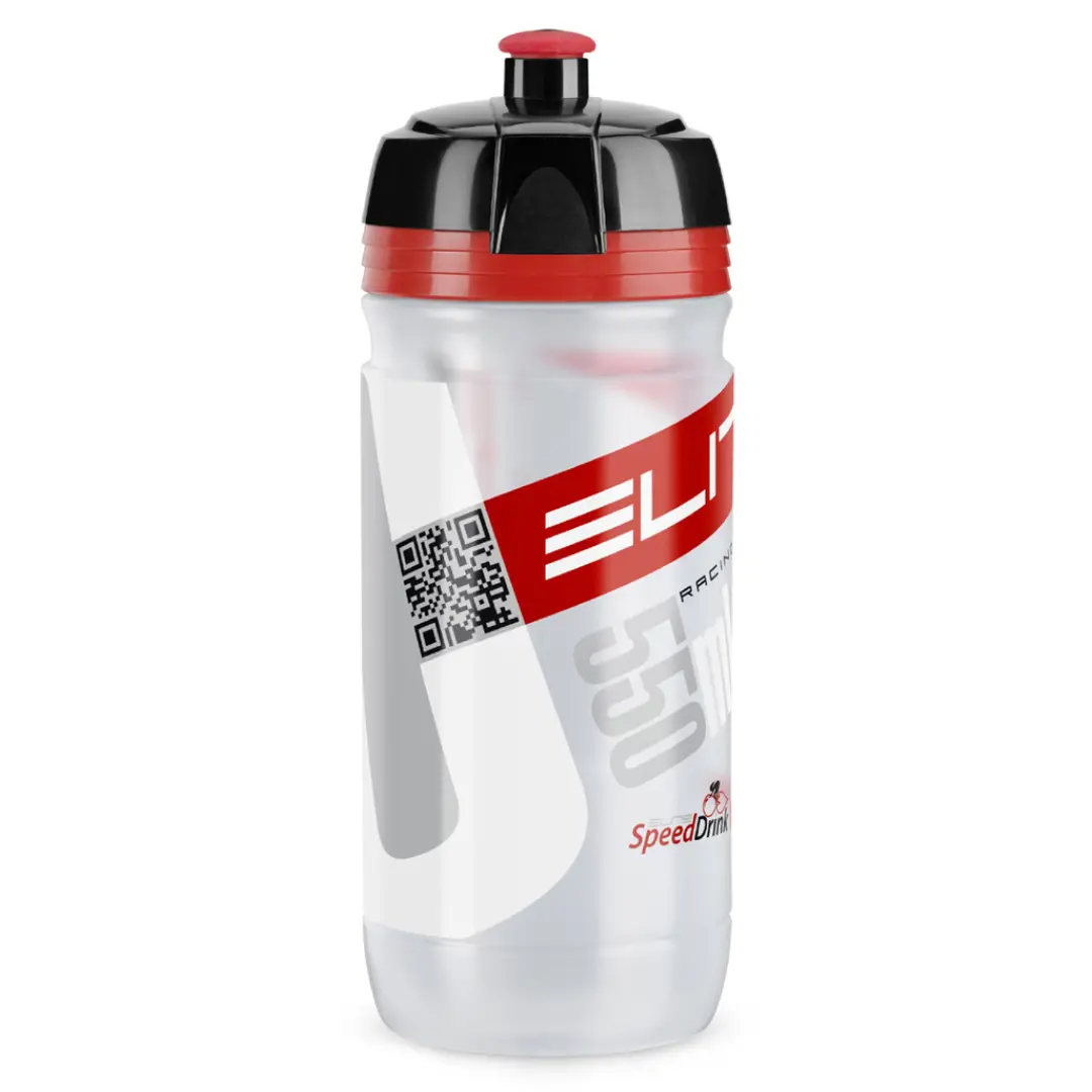 Elite Corsa 550Ml Water Bottle Clear/Red 1