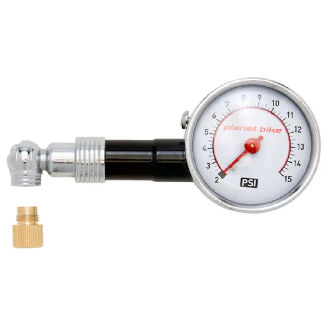 Planet Bike 1027 Fat Max-15 Low Pressure Gauge 2-15Psi 1