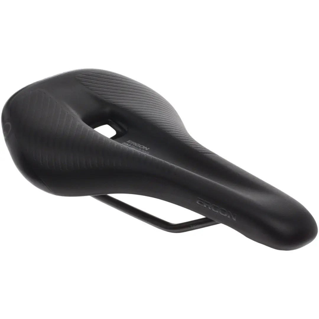 Ergon Sm Pro Men's Medium/Large Stealth Mtb Saddle Narrow With Indent Black 1