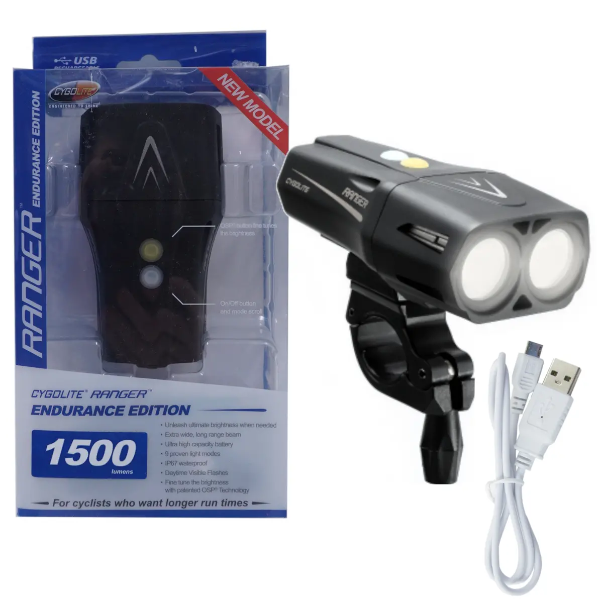 Cygolite Ranger 1500Lm  Endurance Edition Usb Headlight 1