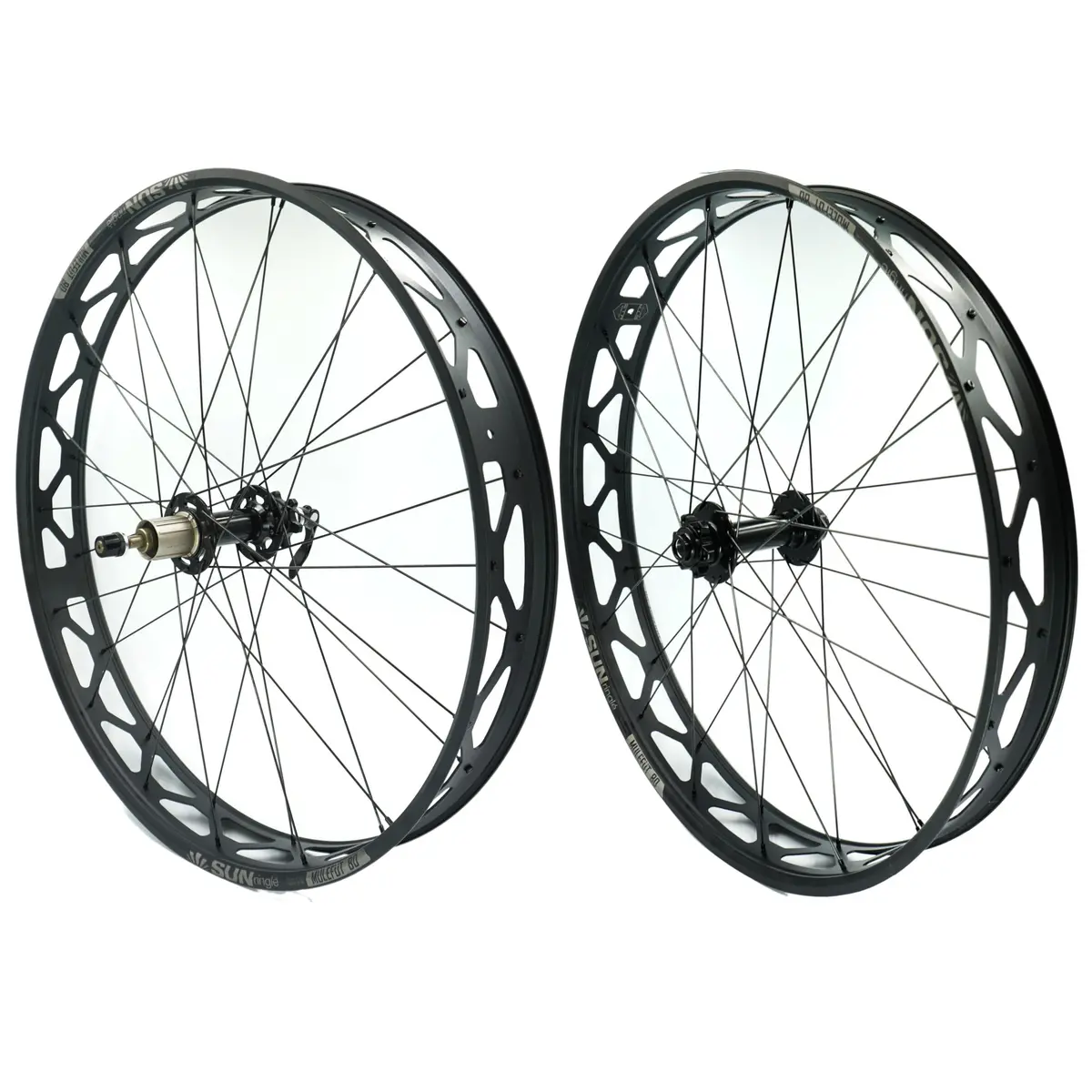 Sun Ringle Mulefut 80Sl V2 26-Inch 15X150 Ta Front 10X170 Qr Rear Tubeless Fat Bike Wheelset 1