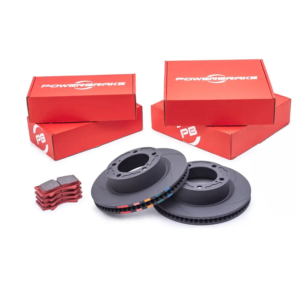 Powerbrake - Front D-Line Rotor & Pad Kits - Toyota Tacoma (2005-2023), 4Runner (2003-2009), Fj Cruiser (2007-2014) 1