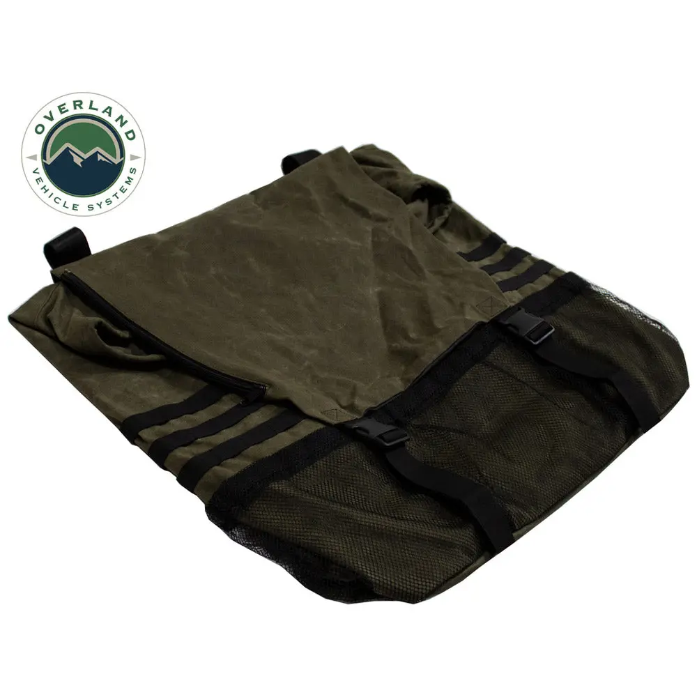 Overland Vehicle Systems - Extra Large Trash Bag Tire Mount #16 Waxed Canvas Universal 1