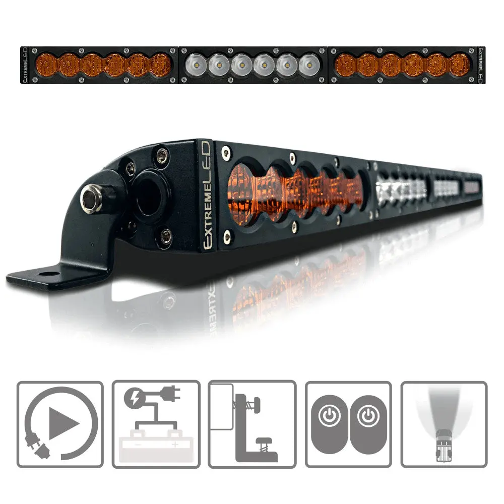 Extreme Led - 20" X6s Slim Amber/White 90W Led Light Bar 1