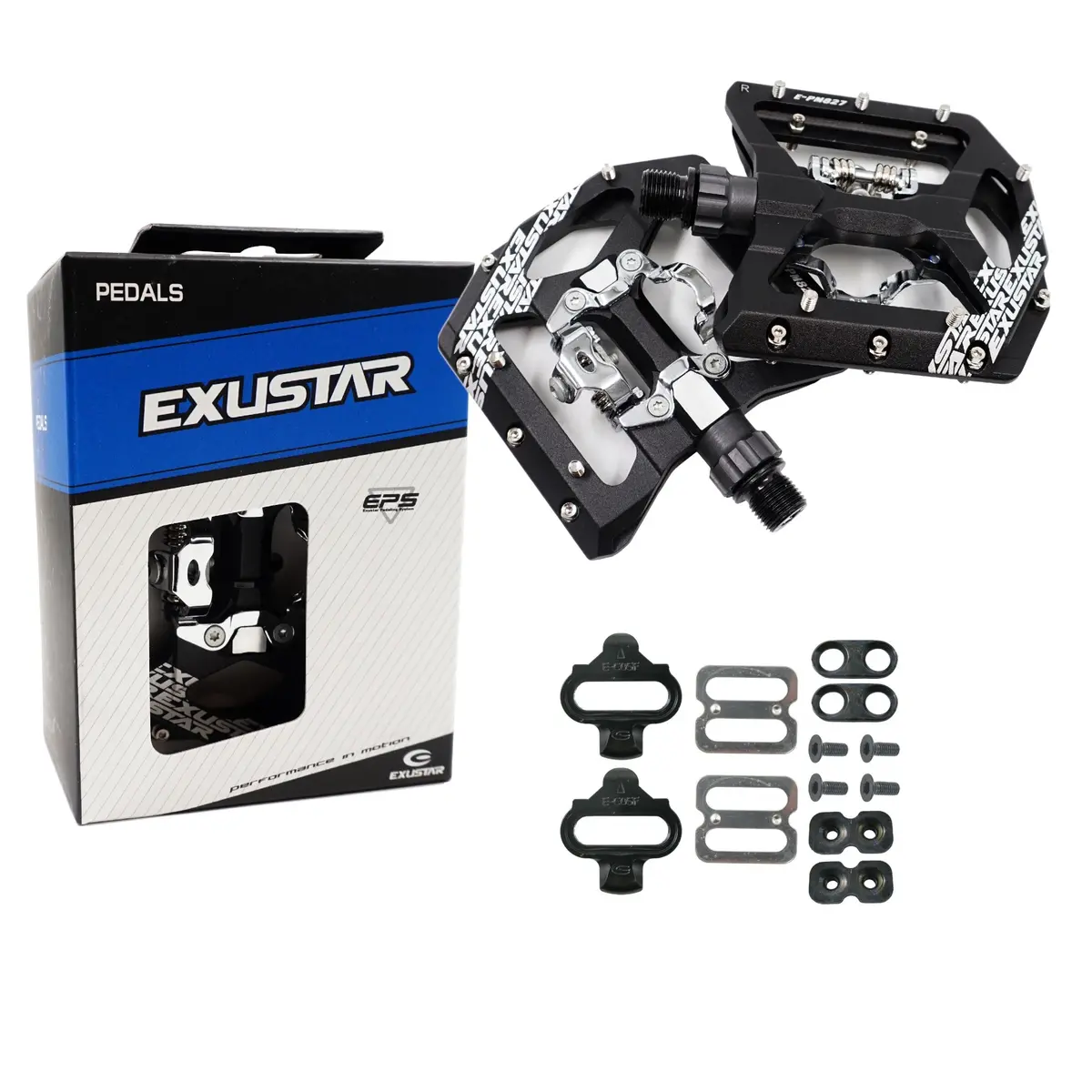 Exustar E-Pm827 Dual-Interface Spd Platform Pedals 1
