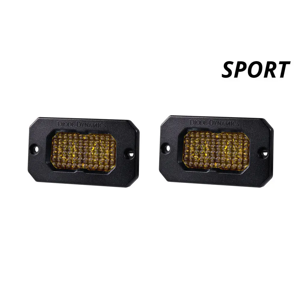 Diode Dynamics - Ssc2 Sae/Dot Yellow Sport Flush Mount Led Pod (Pair) 1