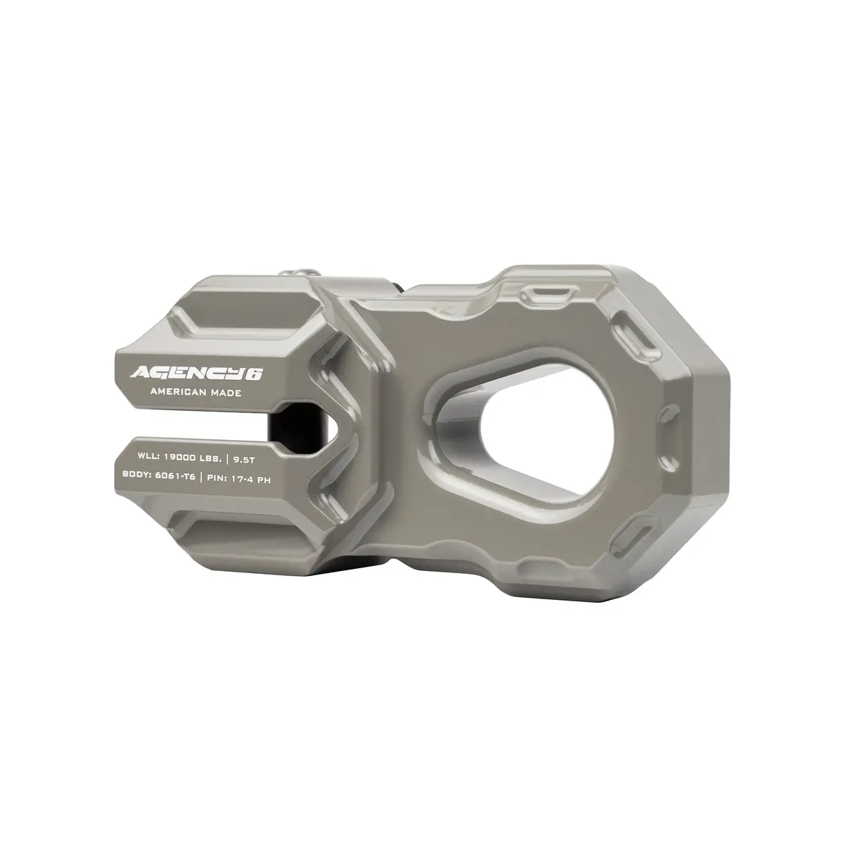 Agency 6 - Billet Winch Shackle - Earth Grey 1