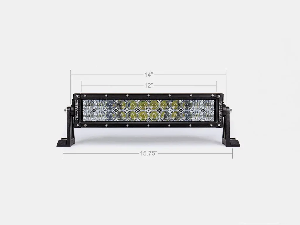 Cali Raised Led - 14" Dual Row 5D Optic Osram Led Bar 1