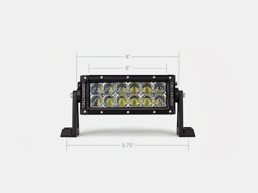Cali Raised Led - 8" Dual Row 5D Optic Osram Led Bar 1