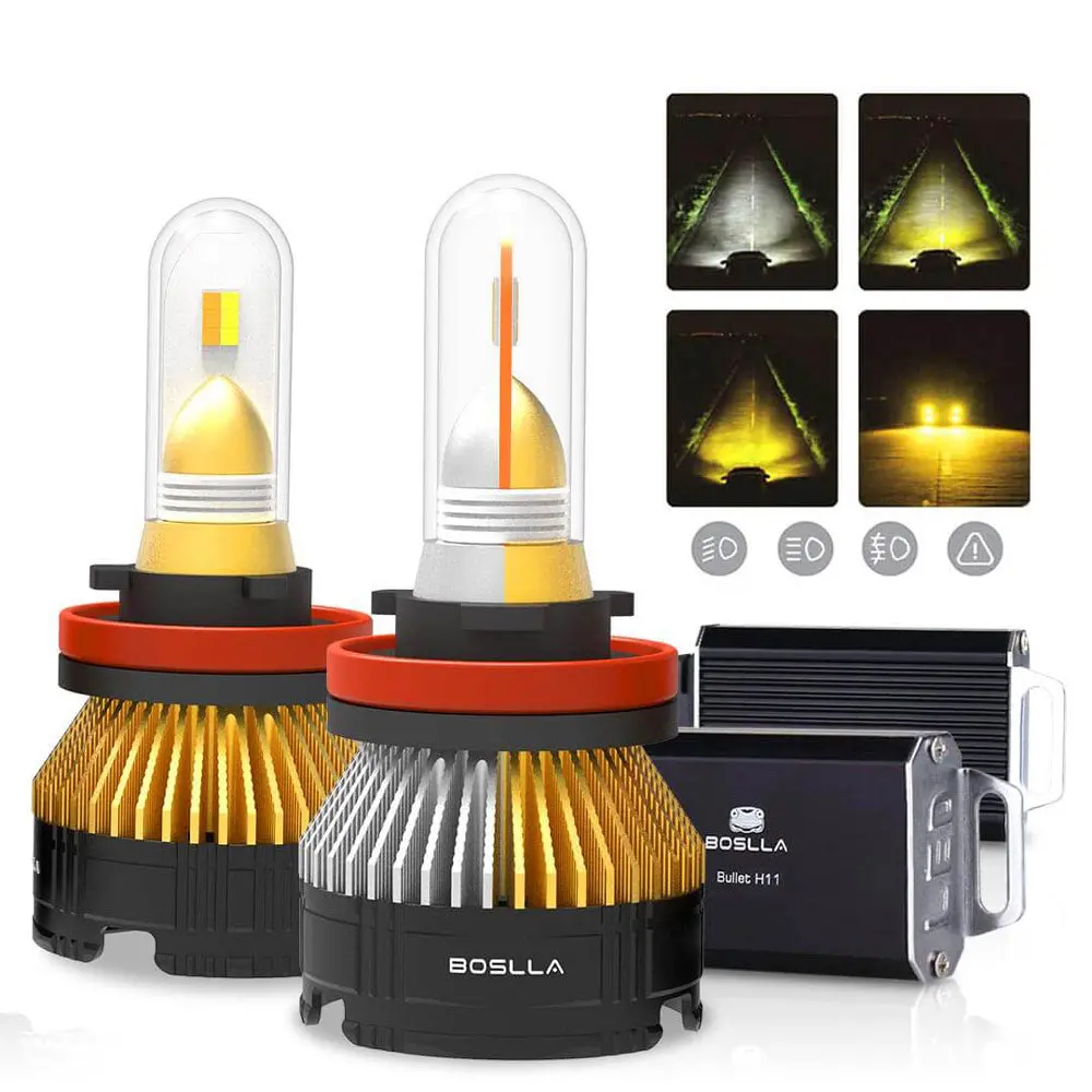 Boslla - Bullet B4 Series H11 H8 H9 Led Headlight Bulb Fog Light Bulb 1