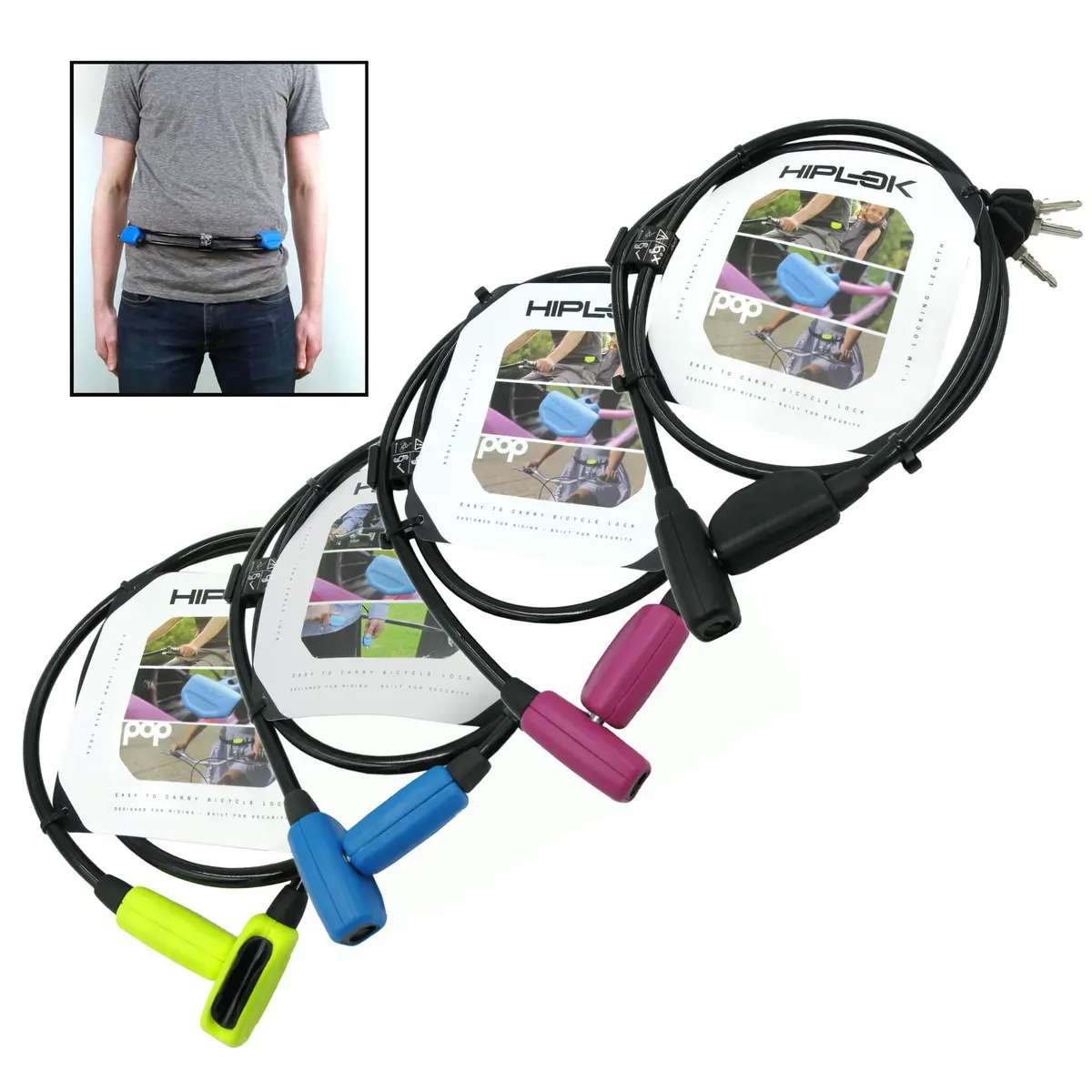 Hiplok Pop 1.3Mm X 10Mm Wearable Key Cable Lock 1