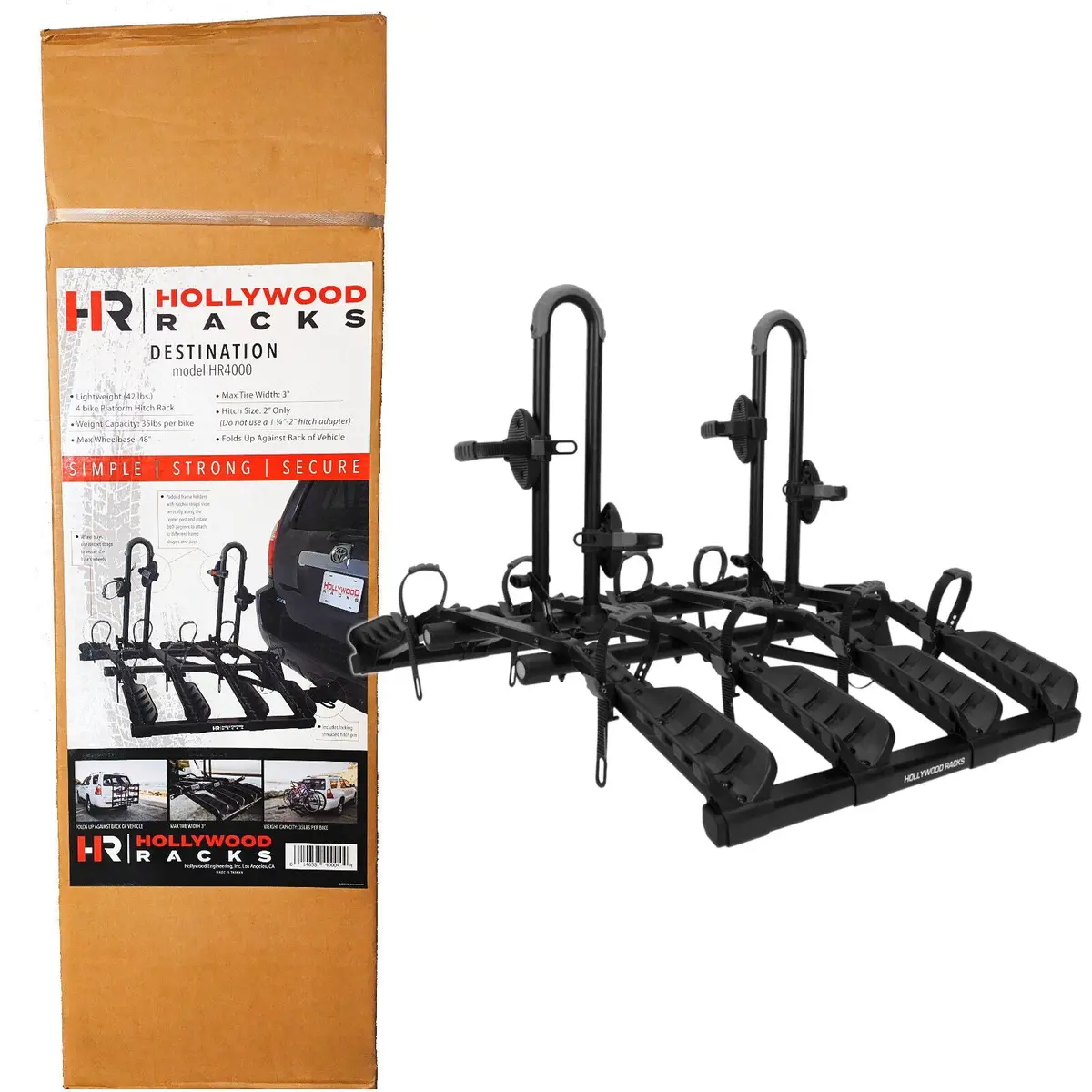 Hollywood Racks Hr4000 Destination 4 Bike 2" Hitch Rack 1