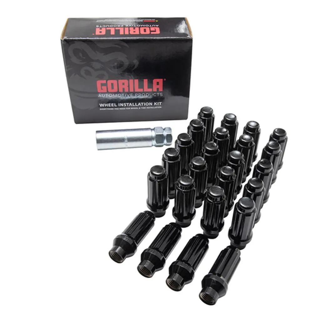 Gorilla - M14 X 1.50 Et 6-Lug Spline Wheel Lug Kit (Black) - Toyota Tundra (2022+), 23+Sequoias, 24+ Tacoma 1