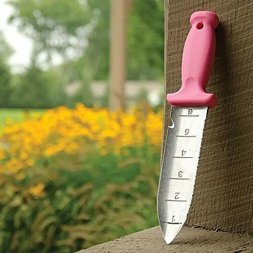 Pink Deluxe Soil Knife Great Gift! A.M. Leonard 4752P Help Fund Cancer Research! 1
