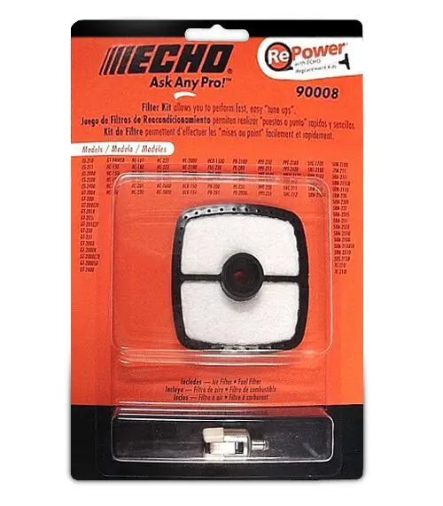 90008 Genuine Echo Filter Kit Trimmer Blower Gt-200 Srm-210 Es-2000 Es-2100 1
