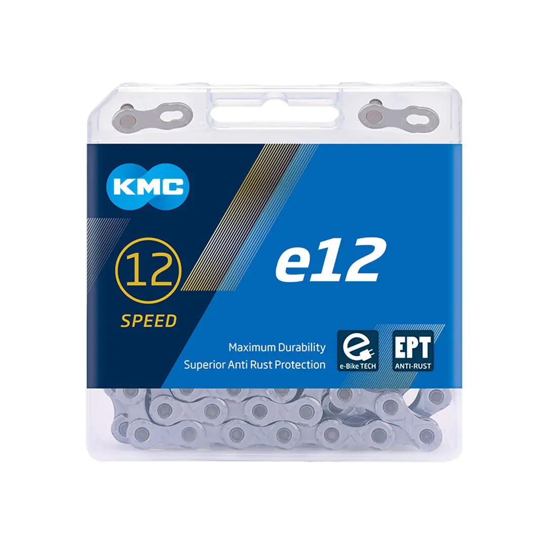 Kmc E12 Ept Chain 12-Speed 136 Links Silver 1