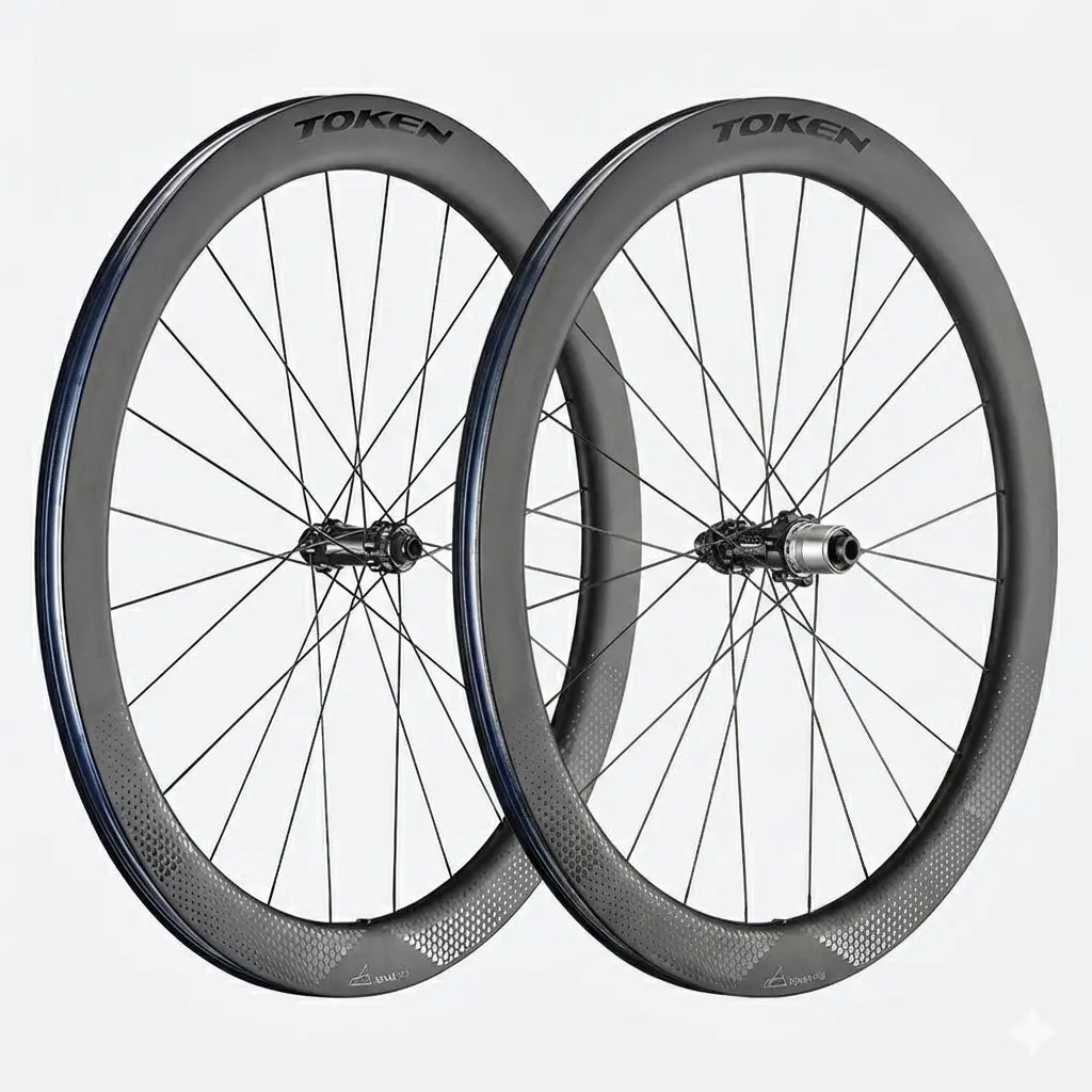 Token Konax Pro Disc 700C Qr Or 12X100 12X142 Ta Xdr 52Mm Carbon Centerlock Gravel Wheelset 1