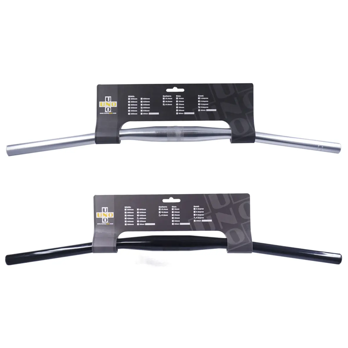 Kalloy Hb-Fb11l 31.8Mm X 660Mm 9 Degree Rise Handlebar Silver Or Black 1