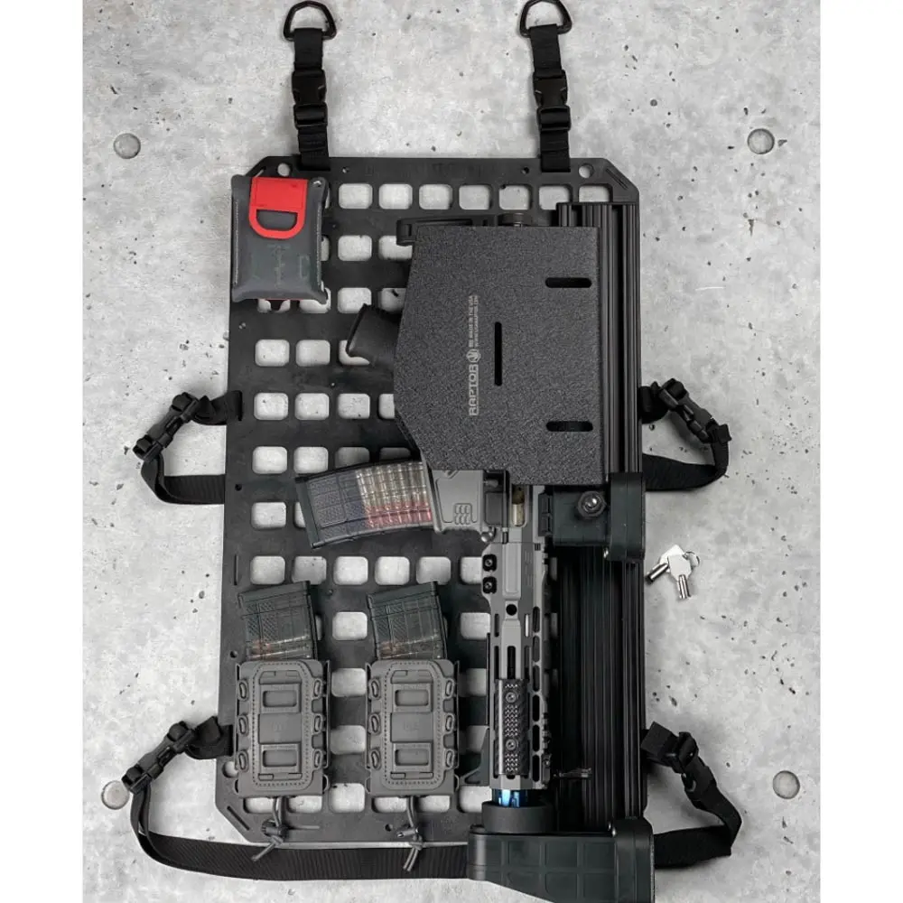 Grey Man Tactical - Vehicle Locking Rifle Rack - Raptor Rail Picatinny™ + Le Shield + 15.25 X 25 Rmp™ 1